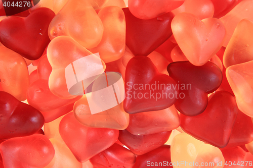 Image of jelly candy hearts love texture