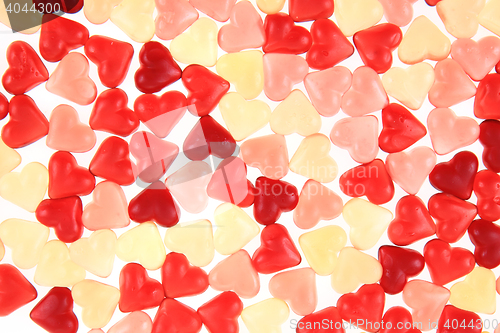 Image of jelly candy hearts love texture