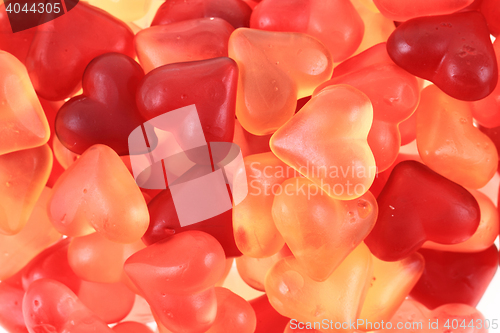 Image of jelly candy hearts love texture