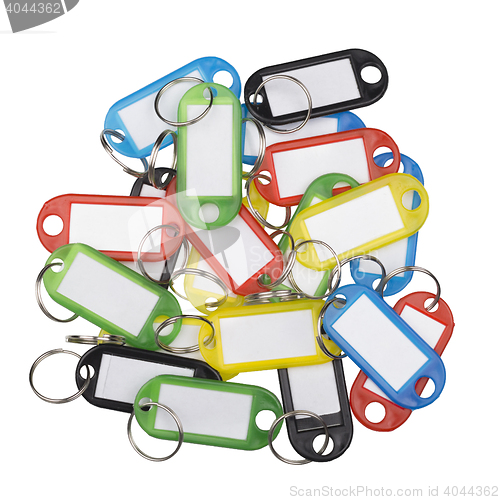 Image of Plastic key tags of various colors