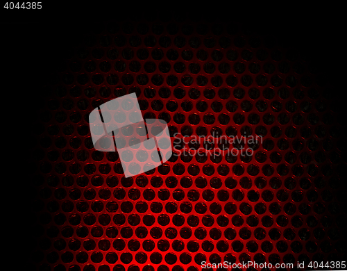 Image of Bubble wrap lit by red light