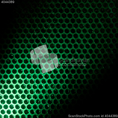 Image of Bubble wrap lit by green light