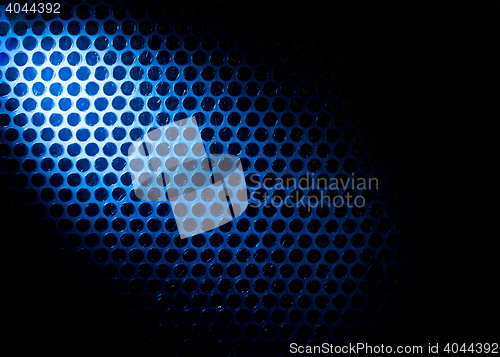 Image of Bubble wrap lit by blue light