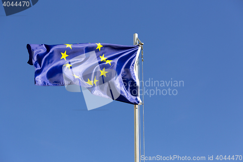 Image of Flag of European Union on a flagpole