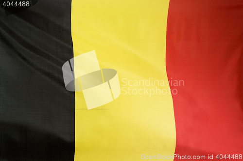 Image of Closeup of flag of Belgium