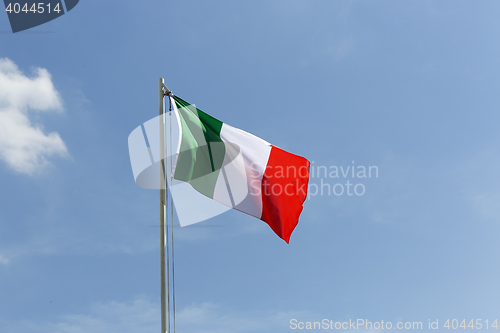 Image of National flag of Italy on a flagpole