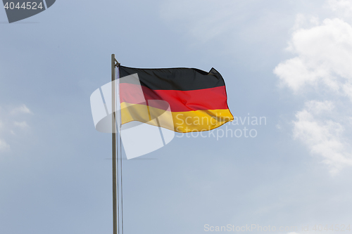 Image of National flag of Germany on a flagpole