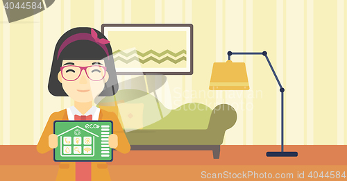Image of Smart home automation vector illustration.
