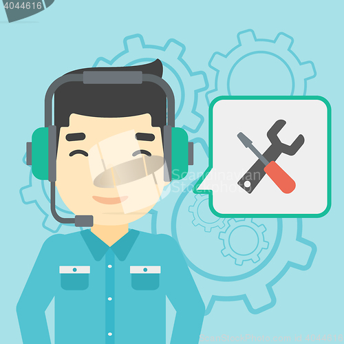 Image of Technical support operator vector illustration.