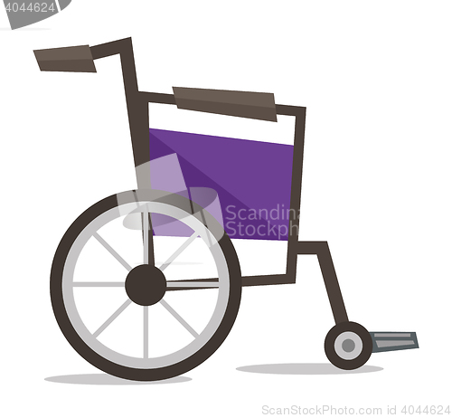 Image of Side view of empty wheelchair vector illustration.