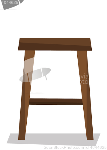 Image of Wooden backless stool vector illustration.