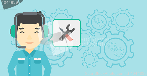 Image of Technical support operator vector illustration.