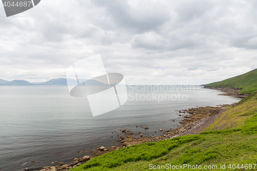 Image of view to ocean at wild atlantic way in ireland