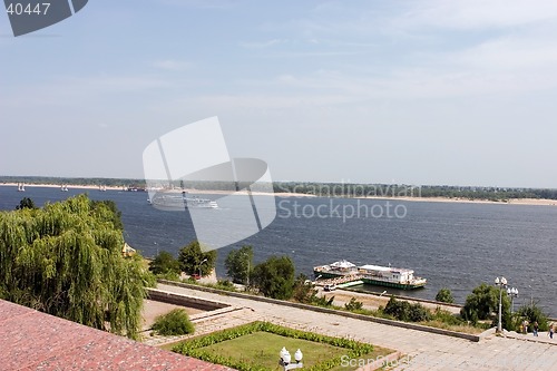 Image of View to the Volga river Volgograd Russia