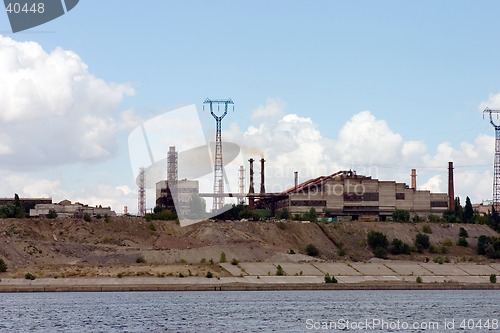 Image of The factory on  the Volga coast. Russia