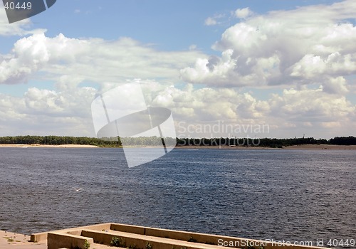 Image of View to the Volga river Volgograd Russia