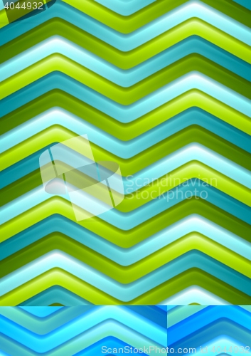 Image of Abstract green and turquoise curved stripes