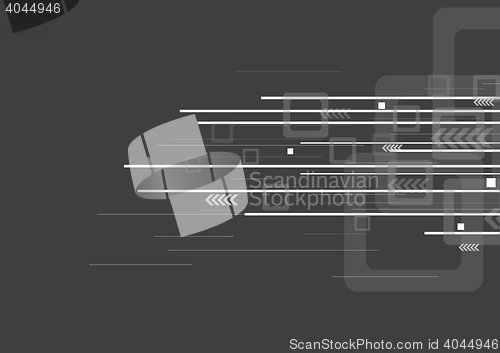 Image of Geometric tech grey background