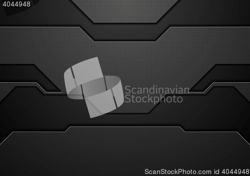 Image of Abstract black technology concept design