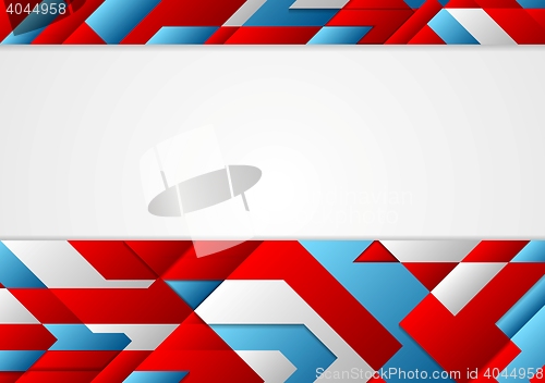 Image of Abstract blue and red tech corporate design