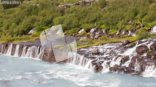 Image of Hraunfossar waterfalls in Iceland