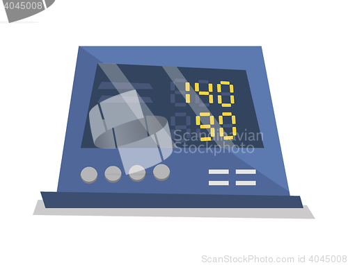 Image of Medical digital tonometer vector illustration.