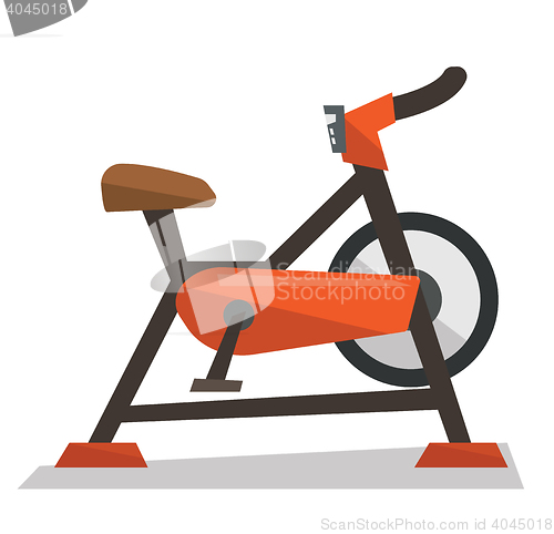 Image of Stationary exercise bike vector illustration.