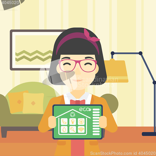 Image of Smart home automation vector illustration.