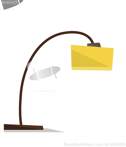 Image of Yellow floor lamp vector illustration.
