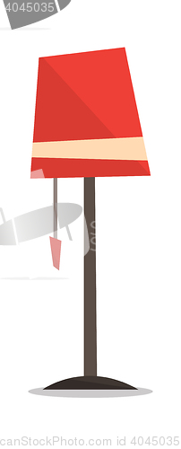 Image of Red floor lamp vector illustration.