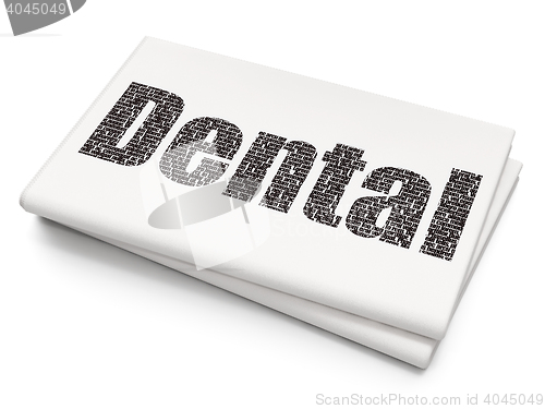 Image of Health concept: Dental on Blank Newspaper background