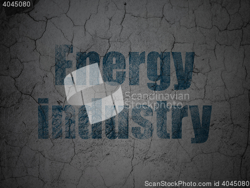 Image of Industry concept: Energy Industry on grunge wall background