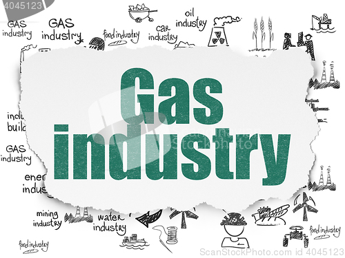 Image of Industry concept: Gas Industry on Torn Paper background