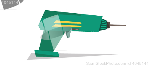 Image of Electric hand drill vector illustration.