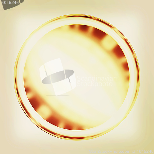 Image of Golden Web button isolated on white background. 3D illustration.