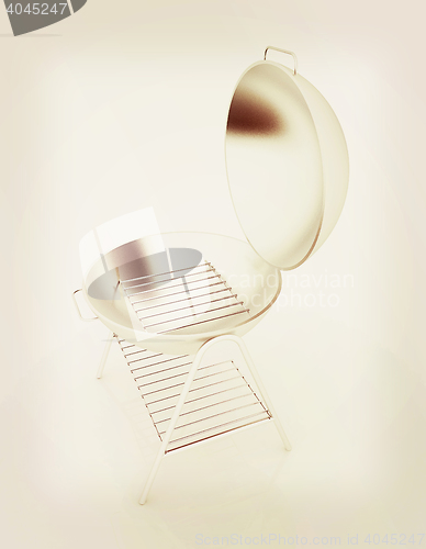 Image of Oven barbecue grill. 3D illustration. Vintage style.