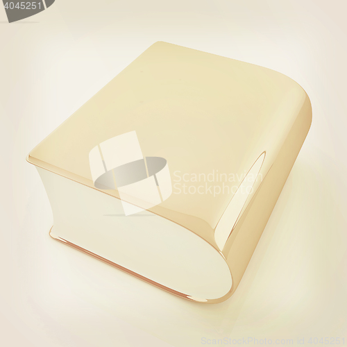 Image of Glossy Book Icon isolated on a white background . 3D illustratio