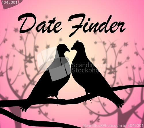 Image of Date Finder Indicates Online Dating And Choose