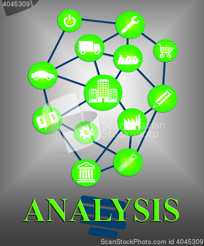 Image of Analysis Icons Represents Data Analytics And Analyse