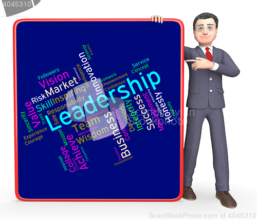 Image of Leadership Words Represents Led Command And Authority