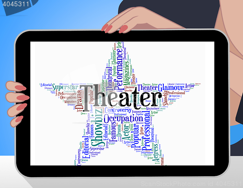 Image of Theater Star Shows Cinema Words And Performances