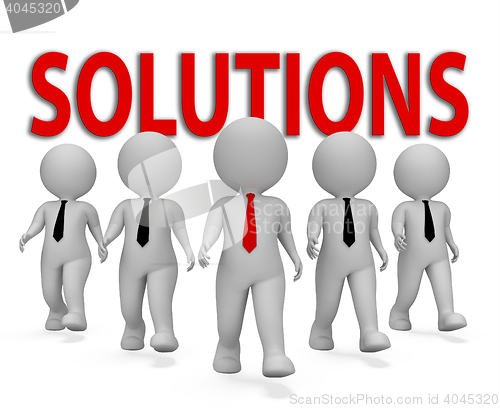Image of Solutions Businessmen Indicates Solved Success And Successful 3d
