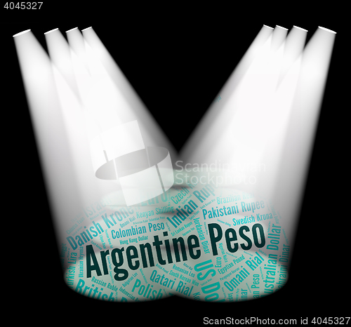 Image of Argentine Peso Indicates Worldwide Trading And Coin