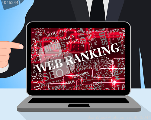 Image of Web Ranking Means Search Engine And Internet