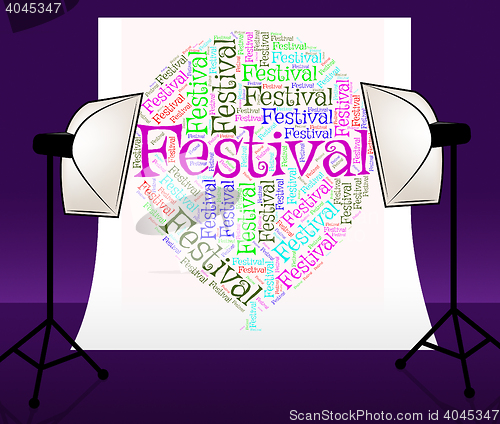 Image of Festival Balloon Means Text Concert And Festivities