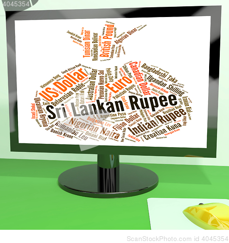 Image of Sri Lankan Rupee Indicates Forex Trading And Coin