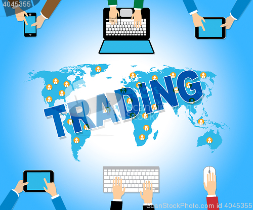 Image of Online Trading Indicates Web Site And Commerce