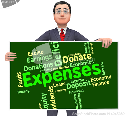 Image of Expenses Word Represents Finances Outlays And Costs