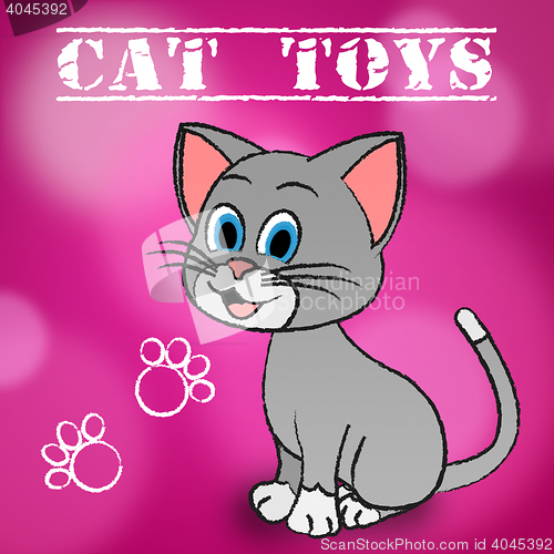Image of Cat Toys Represents Play Things And Cats