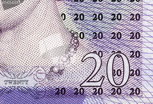 Image of Pound currency background - 20 Pounds